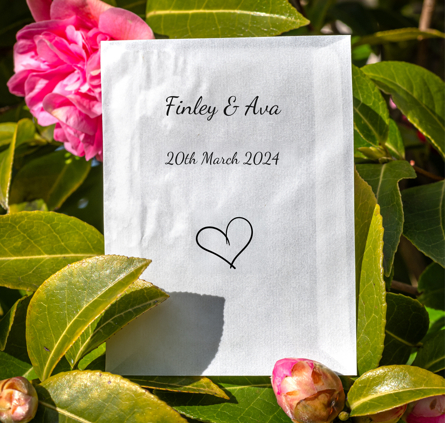 Glassine Peel & Seal Bag - Custom Text